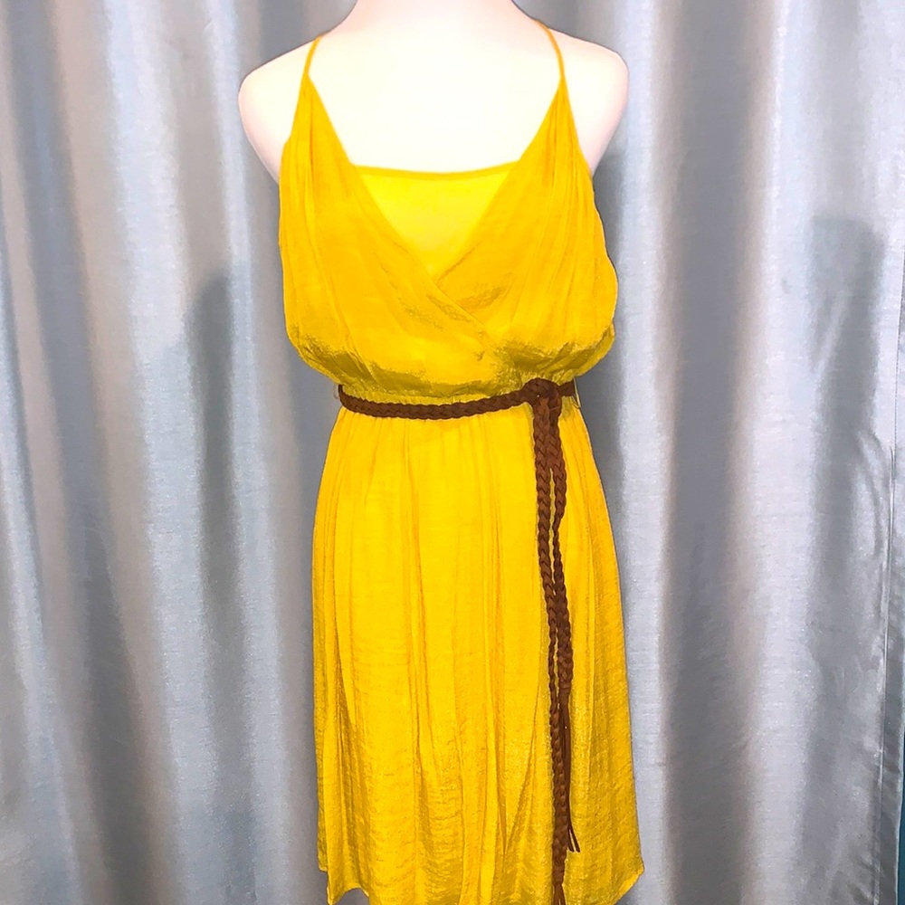 NWOT MNG Mango Yellow Dress